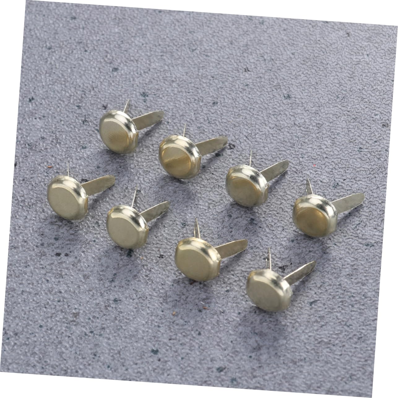 Holibanna 13mm Length Round Metal Brads 200pcs Brass Plated Brads for Crafts DIY Project Spikes