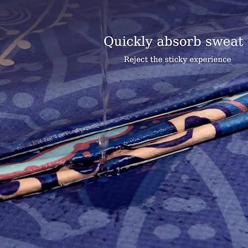 Miniatura 6 de Toalla de yoga caliente antideslizante con punto de agarre antideslizante para yoga caliente, pilates, fitness, sudor, bikram, entrenamiento +