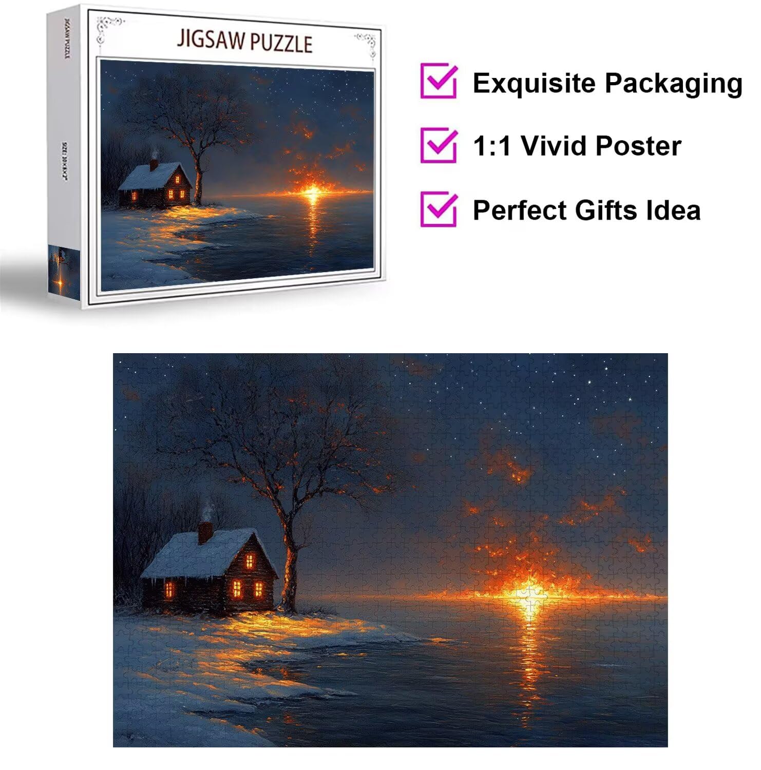 Puzzle dla dorosłych 2000, Starry Sky House, 99x70cm, n-784
