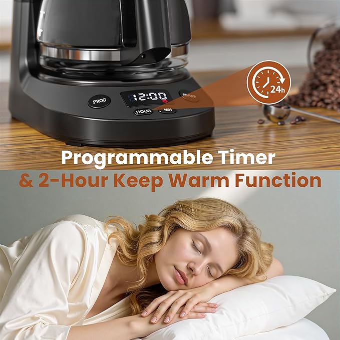Cafetera de Goteo Programable 5 Tazas, Portátil con Filtro Reutilizable miniatura 6