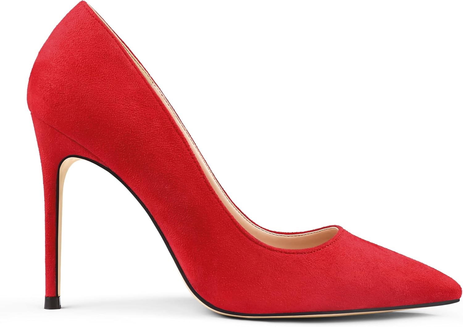 COLETER Women's 4 Inch Pumps Pointy Toe Wedding Dress Shoes Slip on Stiletto Pumps - Image 4