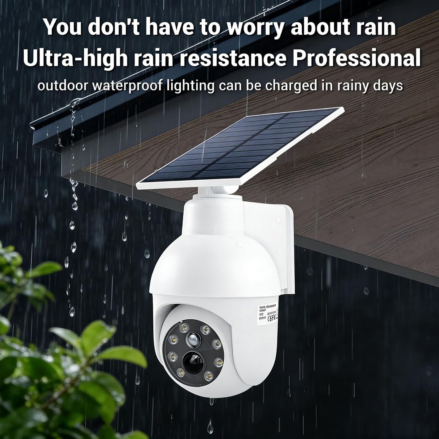 Tangxi Solar Motion Sensor Light, 540LM High Brightness, IP64 Water Proof Solar Powered Outdoor Wireless Fake Camera Brightest Floodlights, No Wiring or Batteries Required