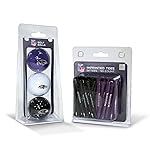 Team Golf NFL Baltimore Ravens 3 Golf Balls And 50 Golf Tees Logo Imprinted Golf Balls (3 Count) & 2-3/4 Regulation Golf Tees (50 Count), Multi Colored