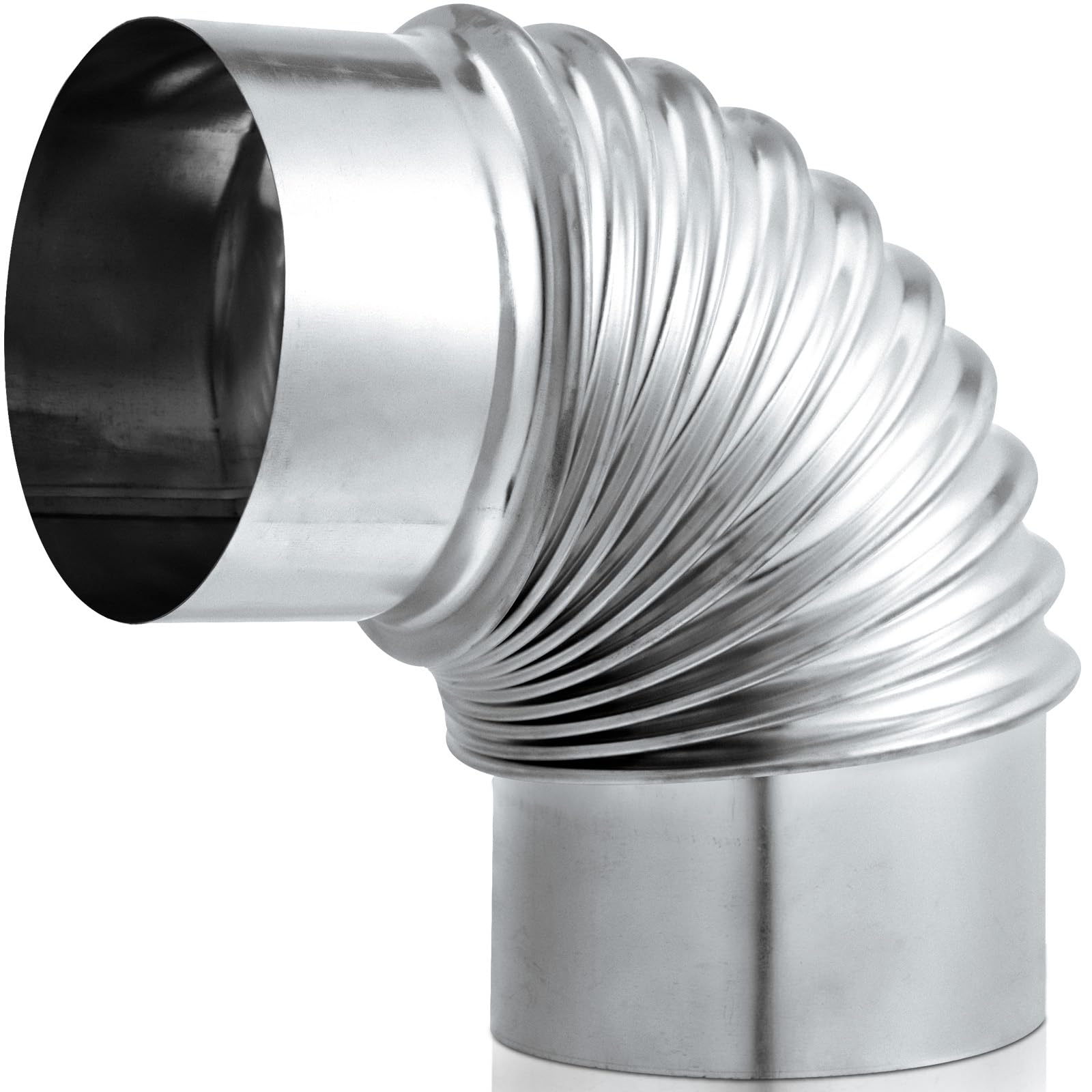 Hicarer connecteur coudé de 10,2 cm en acier galvanisé robuste
