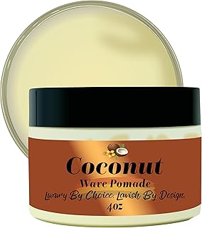 Ultra-Smooth 360 Wave Pomade, 4oz Coconut Hair Butter, Strong Hold Non-Greasy Hair Styling Cream for Deep Waves, Shea and Mango Butter Natural (Coconut 360 Pomade, 4oz)