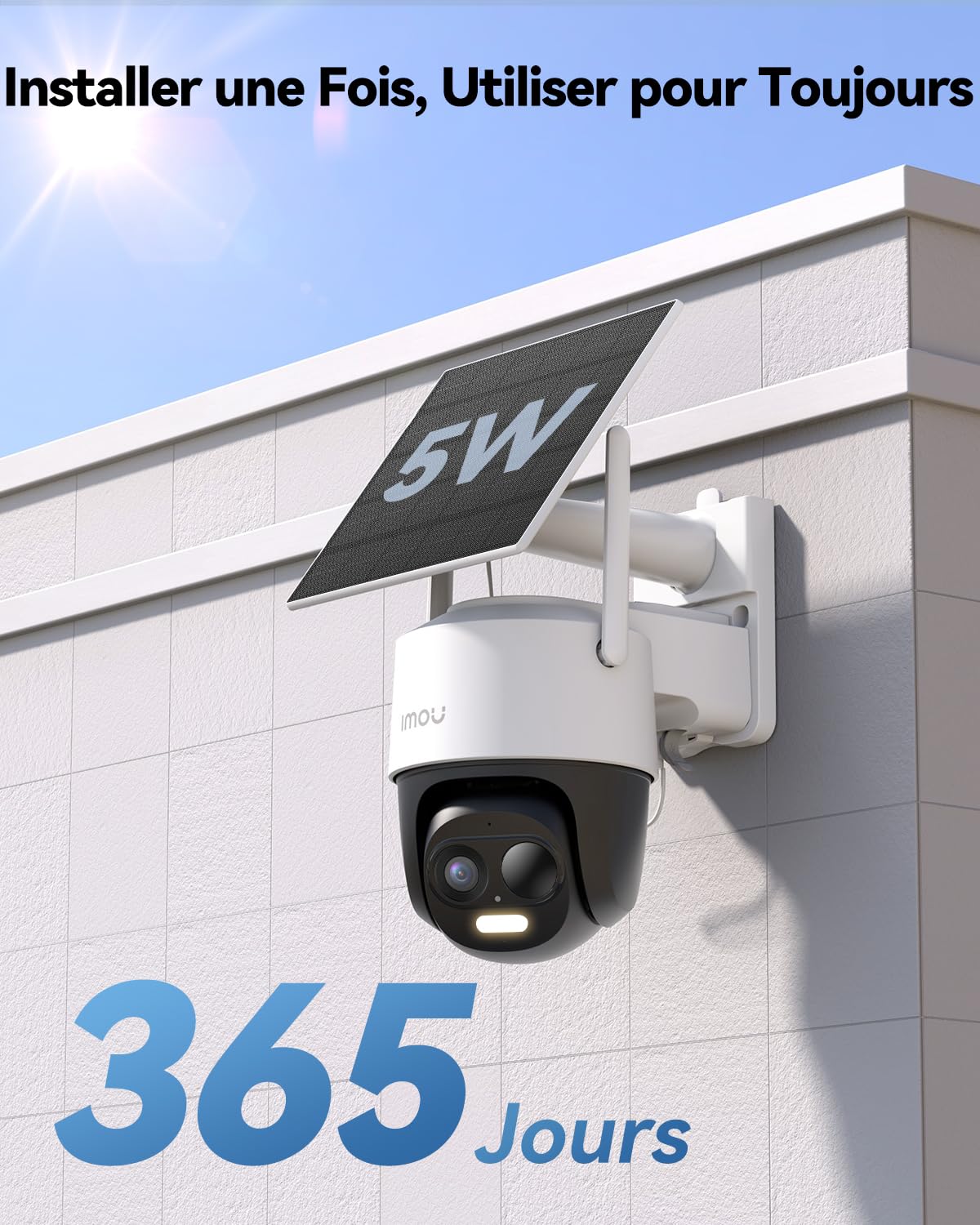 Imou 3K Caméra Surveillance WiFi Exterieure sans Fil Solaire, 2.4/5GHz WiFi