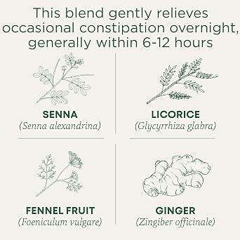 Traditional Medicinals Tea, Organic Smooth Move, Relieves Occasional Constipation, Senna, 96 Tea Bags (6 Pack)