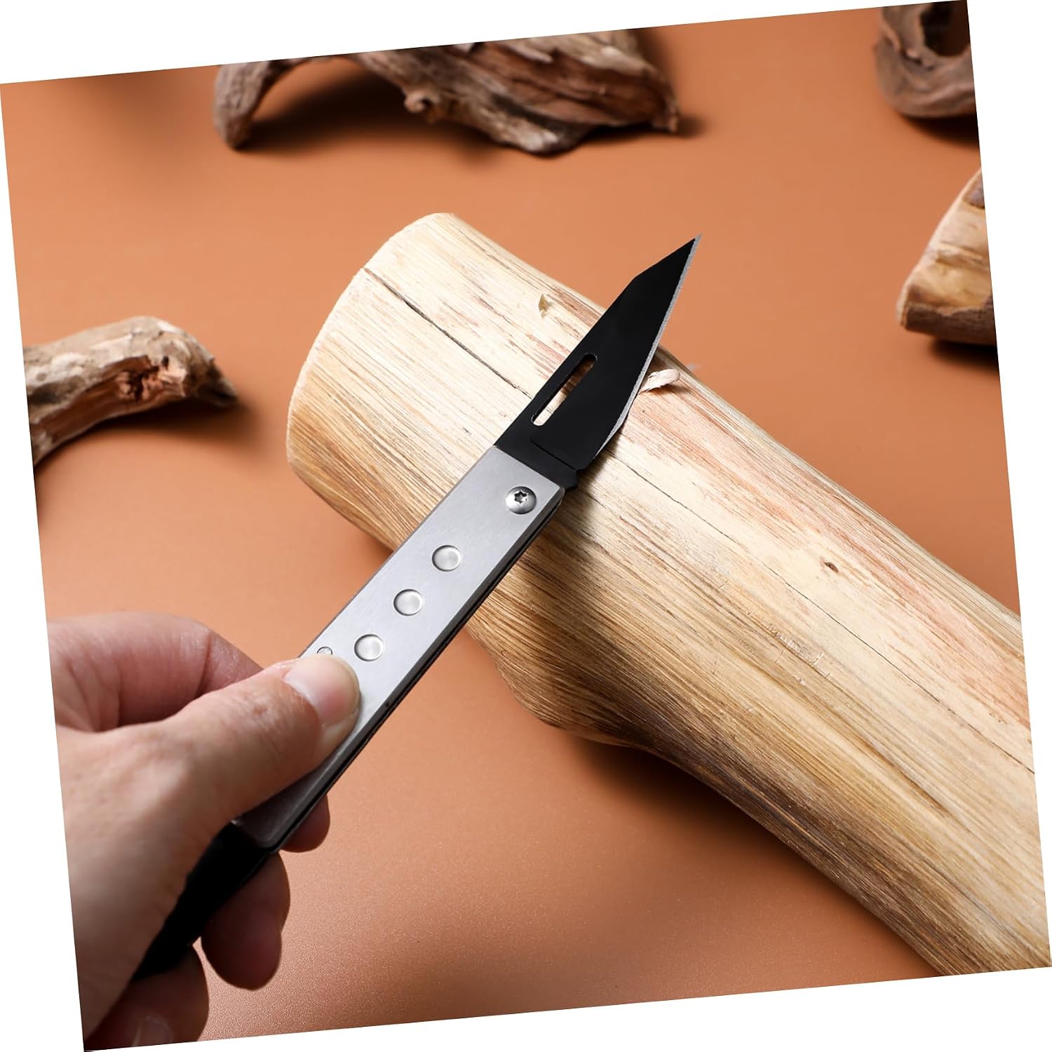 Stainless Steel Tree Debarking Tool Bark Cutting Tool Comfortable Grip for Daily Gardening Tasks