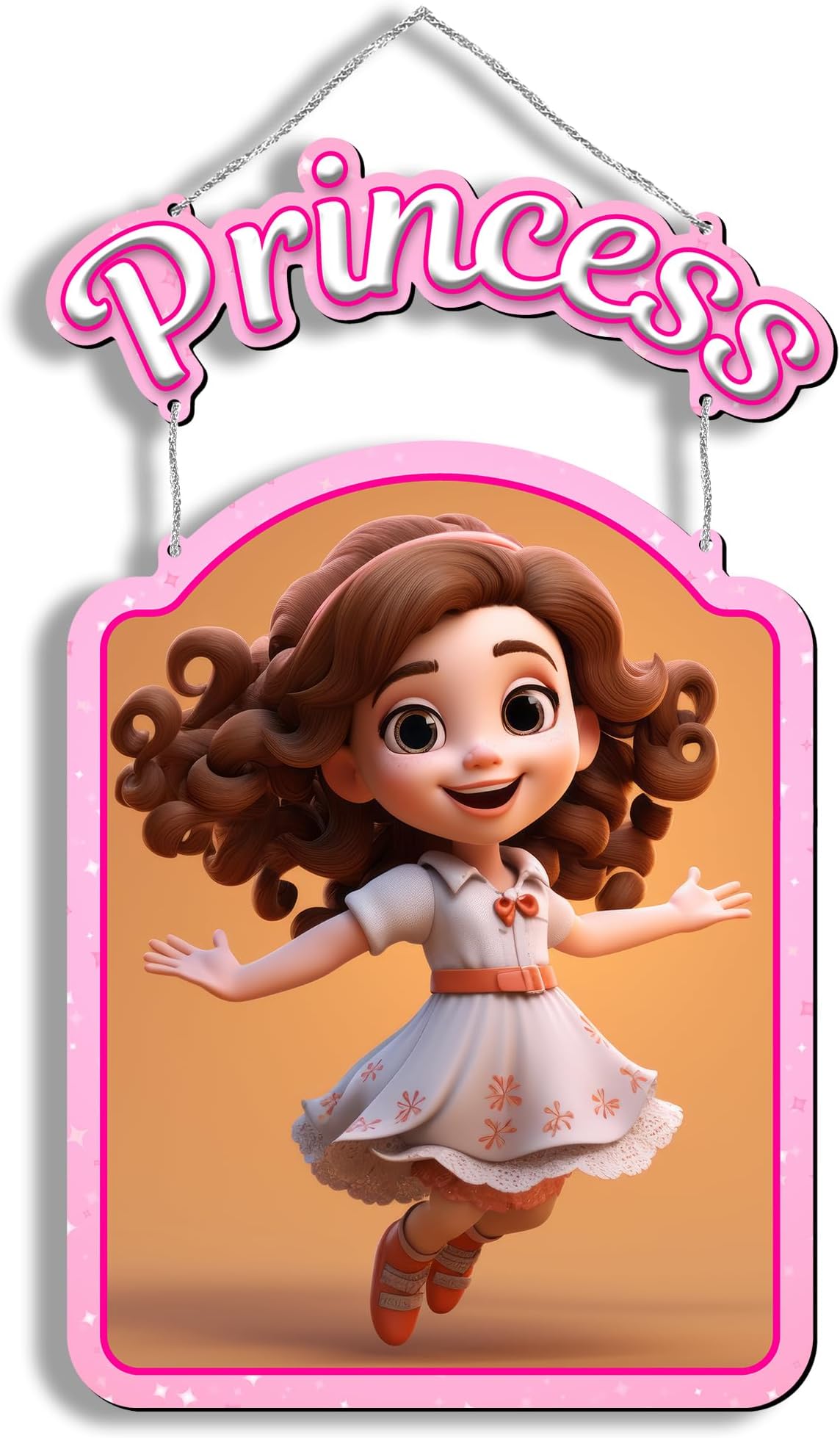 Regalo Casila Princess Wooden Wall Hanging For Girls | MDF Wooden Wall Hanger for Living Room | Bedroom | Kids Room | Gift | Princess Decor Item | Wall Hanging for Girls Room Decoration