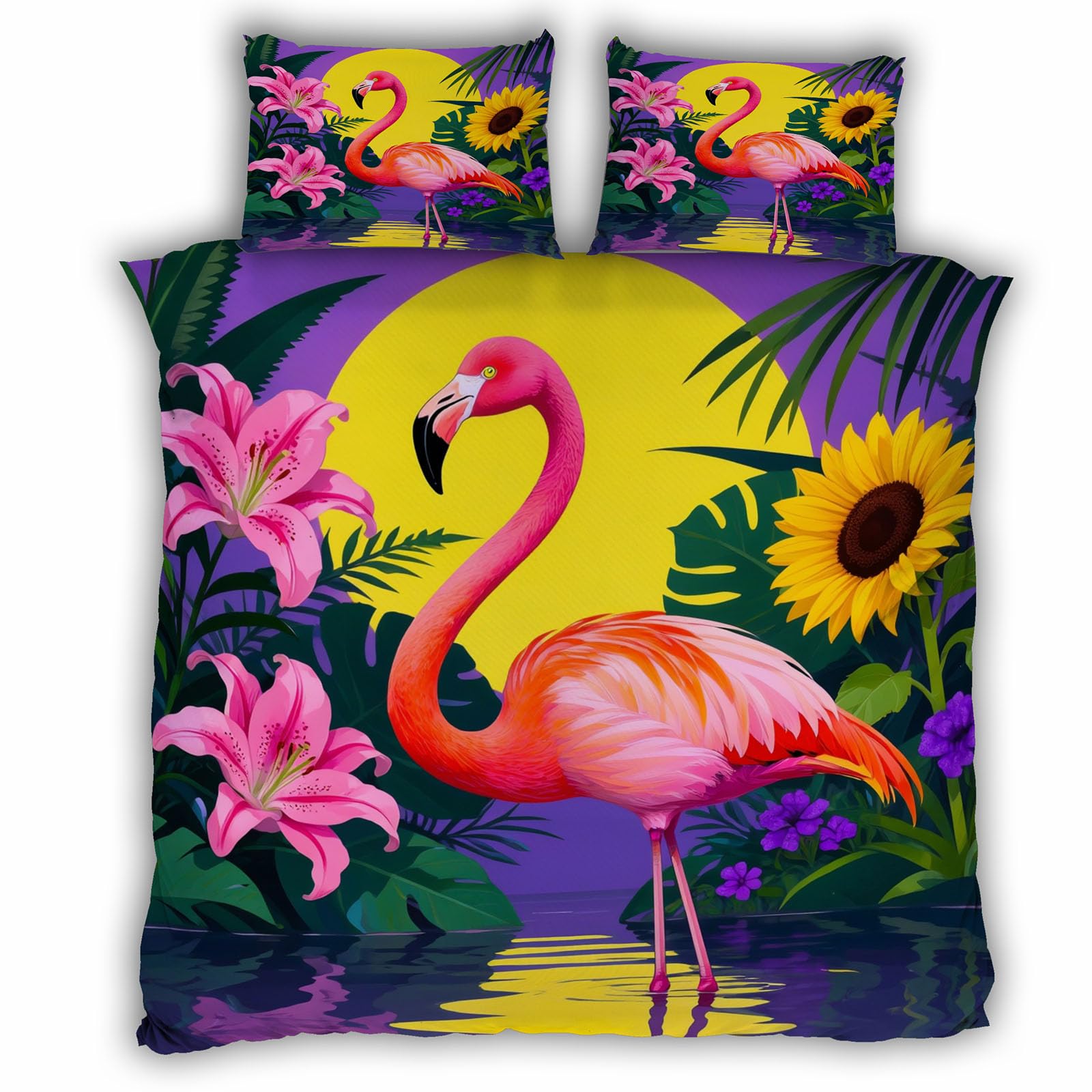 Housse de couette 240x260cm avec zip pour lit sans repassage