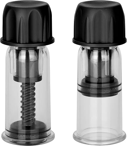 Miniatura 2 de CalExotics Novedades Nipple Play - Ventosas al vacío, color negro y transparente