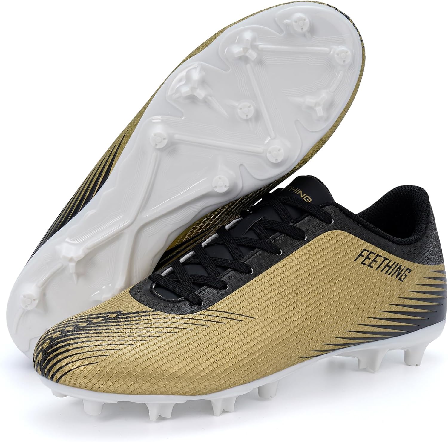 Soccer Cleats for Men Women Firm Ground Adult Unisex Football Cleats with Anti-Slip Studs Lightweight Breathable Mesh Enhanced Traction & Comfort