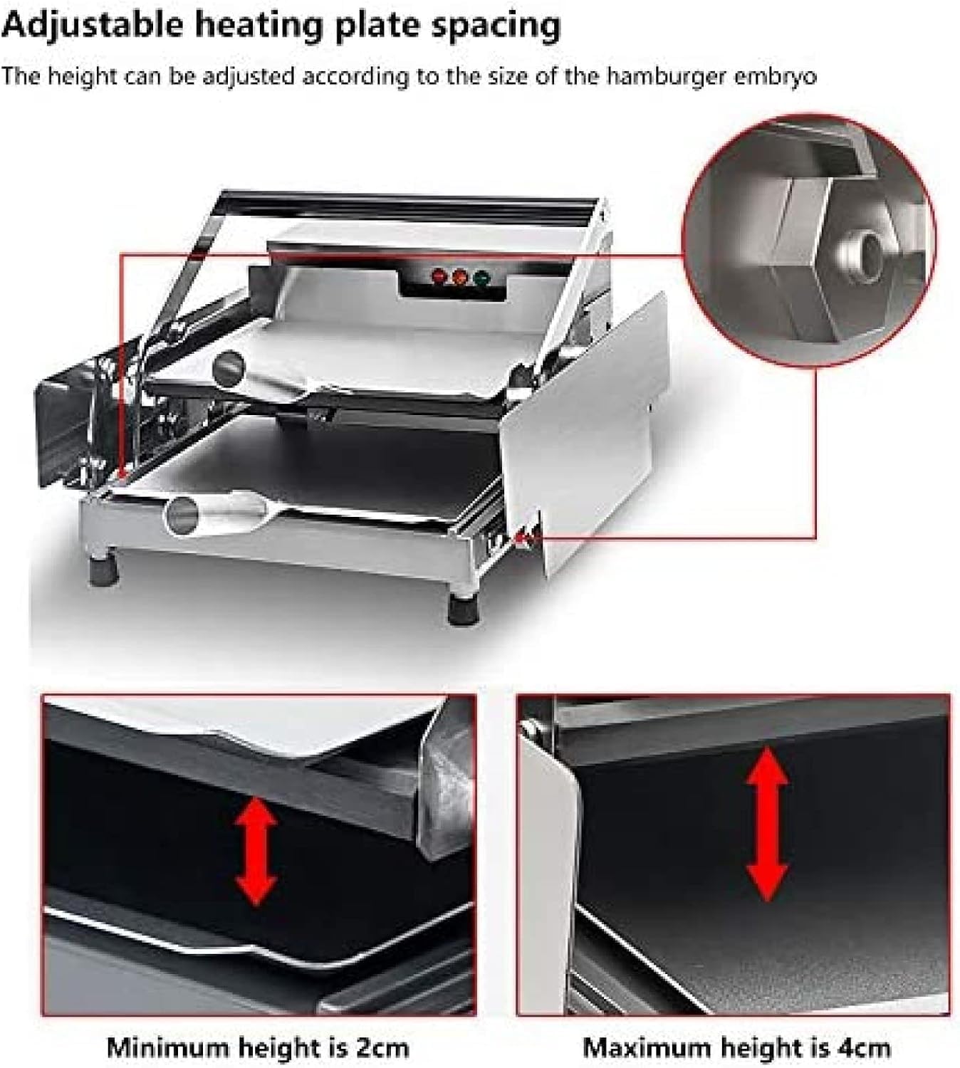 TYH Tostapane per Hamburger A Doppio Strato, Tostapane Commerciale con Forno Elettrico, Timer, Rivestimento Antiaderente per Cuocere Completamente Il Panino, Macchina per Il Pane A 12S