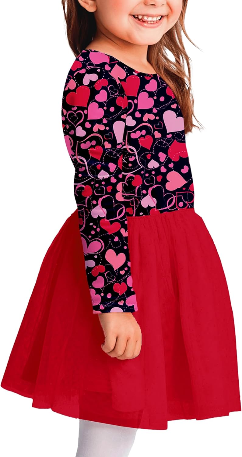 Remimi Valentines Toddler Girl Dress Mardi Gras Ruffle Layered Tutu Dresses 1-6 Years - Image 7