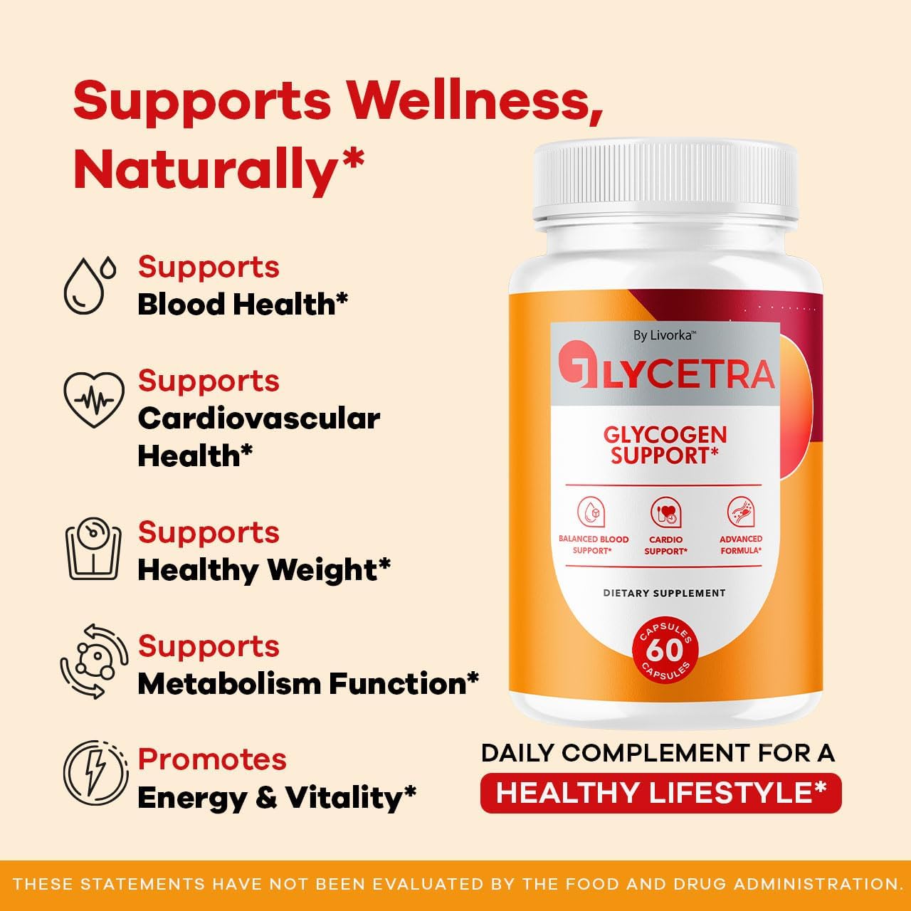 Glycetra Capsules - Official Advanced Glycogen Support Formula Vitamin Supplement Pills - Maximum Strength, Natural Glycetra for Overall Health & Wellness, 60 Capsules for 1 Month - Image 3