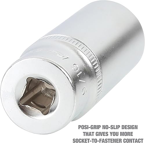 Miniatura 8 de OEMTOOLS Juego de llaves profundas 23985, SAE, unidad de 14 de pulgada, 10 piezas, juego de llaves de mecánica profesional  Tamaños 316, 732, 14,