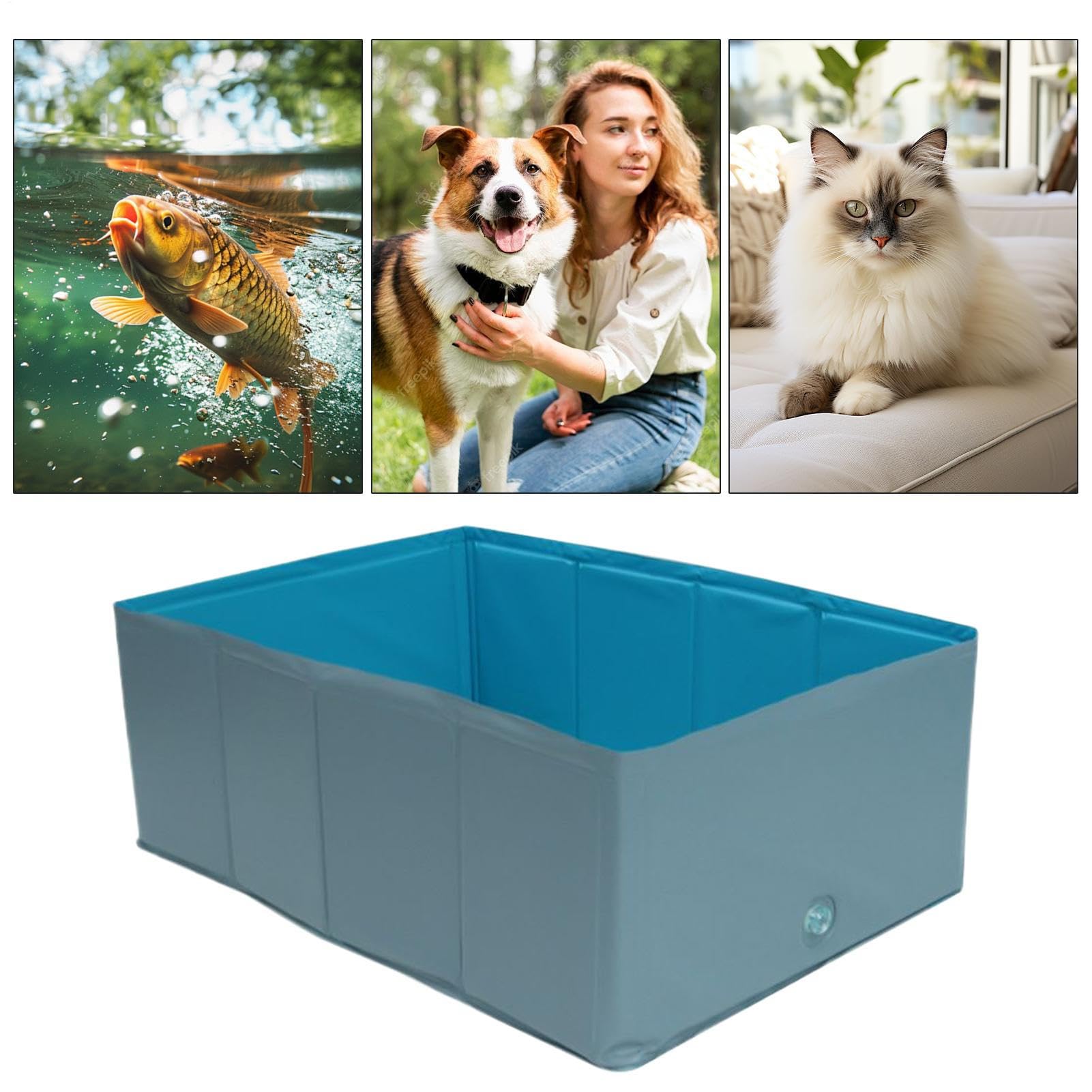 Piscina Perros Bañera Piscina Mascotas | Baño Juguete Agua Cachorros Refrescante para Niños y Animales Pequeños Exterior Jardín Verano