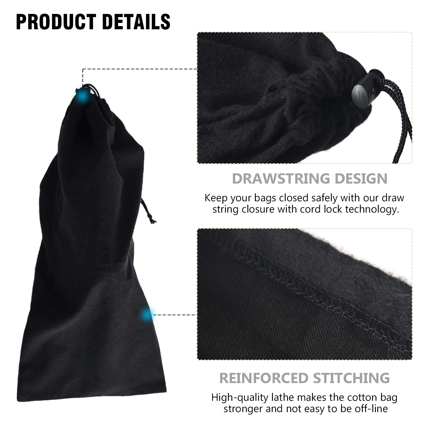 Borsa per Scarpe 100% Cotone Antipolvere Sacchetti per Calzature da Viaggio con Coulisse da Uomo e da Donna Sacchetto per Scarpe
