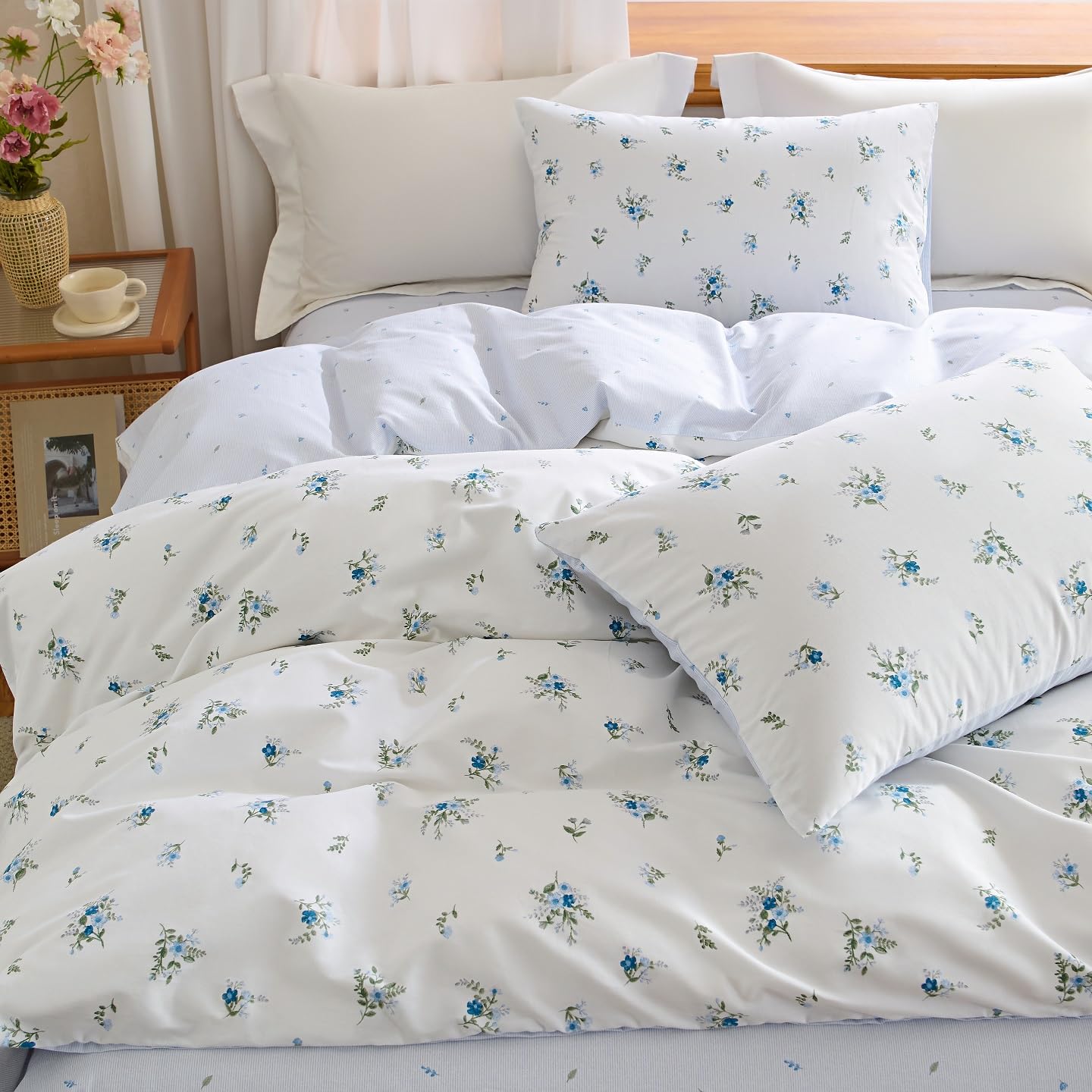 Sedefen Bettwäsche Set 135x200cm Baumwolle Grün Dunkelgrün Einfarbig Premium Renforce Uni Einzelbett Bettbezug und 1 Kissenbezug 80x80cm mit Reißverschluss