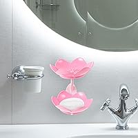 Vista 8 de Caja de doble capa jabonera de baño con ventosa gancho de ventosa barra adhesiva barra adhesiva bañera de esponja creativa 1