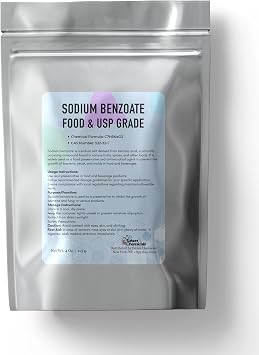 Sodium Benzoate USP Grade Additive and Preservative by Talsen Chemicals 8 Ounce / 226 Gram