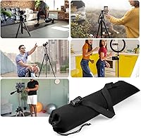 Vista 7 de Funda de transporte de viaje para trípode de teléfono celular y palo de selfie, bolsa de almacenamiento de nailon monopie con correa compatible