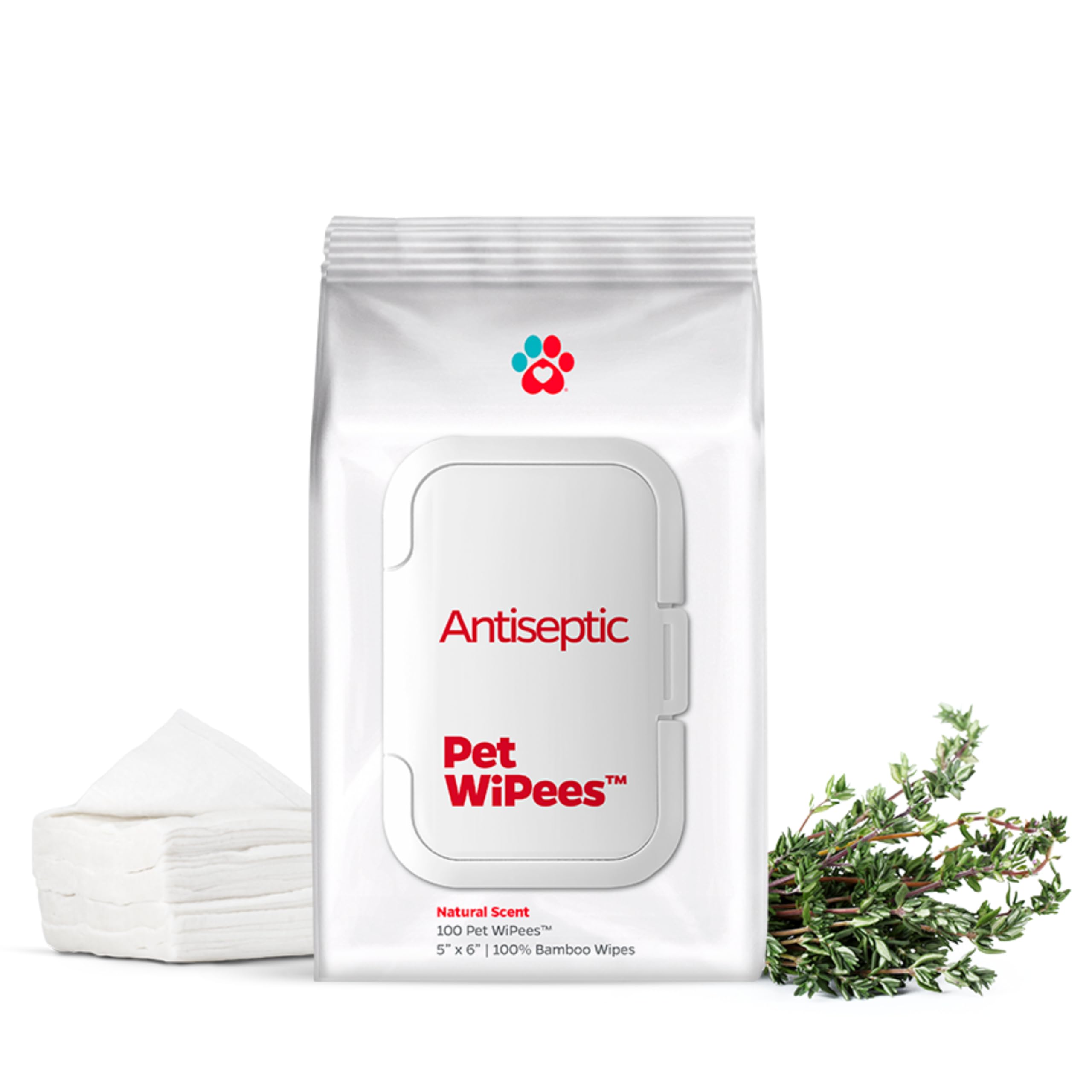 Pet Parents® Pet WiPees™ Cleansing Wipes for Dogs with Chlorhexidine, Ketoconazole and Thymol, Cleans Skin Folds, Paws and Coat, Deodorizes, Supports Skin Hygiene