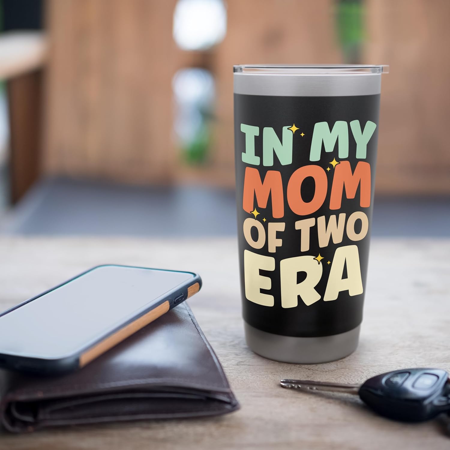 In My Mom Of Two Era Twins Mama Mother's Day Motherhood Stainless Steel Insulated Tumbler - Image 7