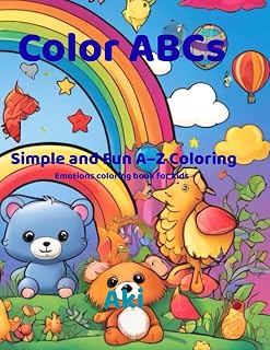 Color ABCs: Simple and Fun A–Z Coloring:Emotions coloring book for kids