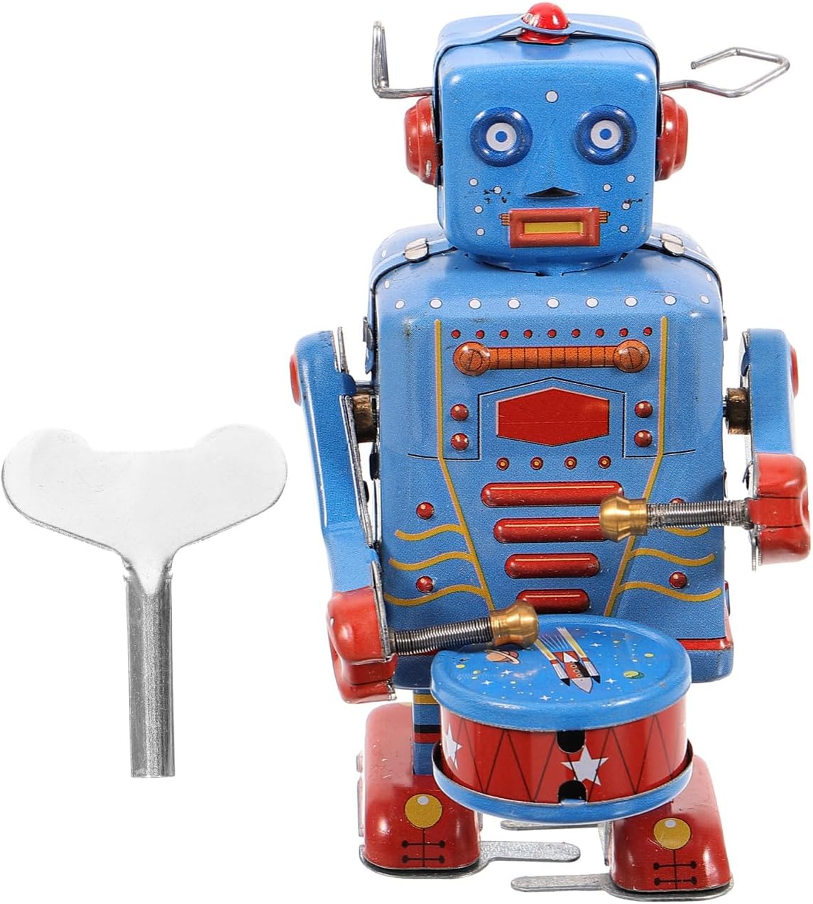 SAFIGLE Wind up Vintage Robot: robot de hojalata de batería de relojería – Retro coleccionable para decoración del hogar, diversión interactiva y