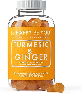 Turmeric & Ginger Gummies Joint & Mobility Support Natural Antioxidant Blend Vegan, Non-GMO, Gelatin-Free, Pectin-Based Made in USA 90 Count Herbal Wellness Gummy