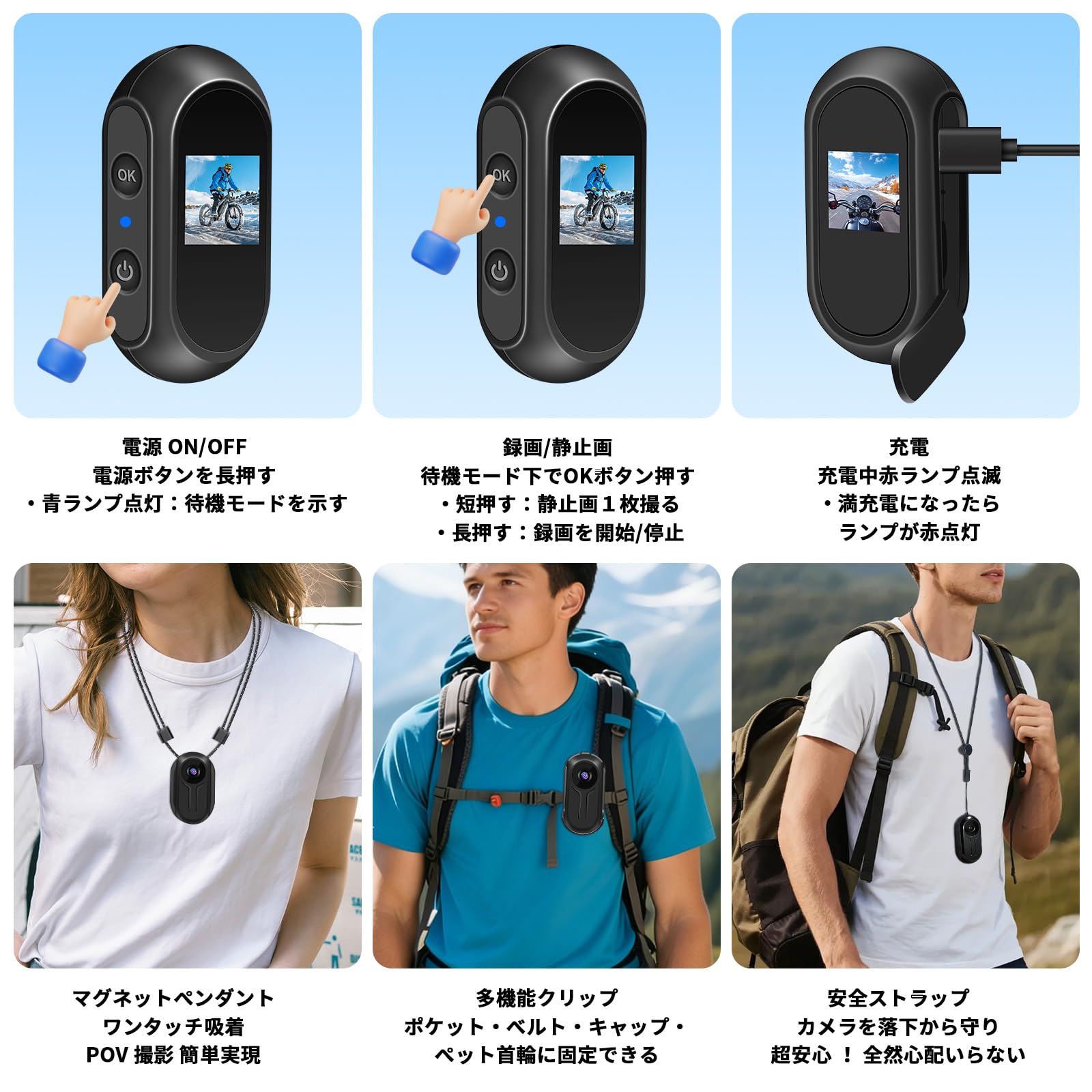 Amazon | 2K アクションカメラ WiFi 【スマホ即確認】ウェアラブル