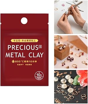Silver Clay Material for Handmade Jewelry Making, Professional Metal Clay Modeling for Charms, Pendants, DIY Projects, Necklaces, 10g