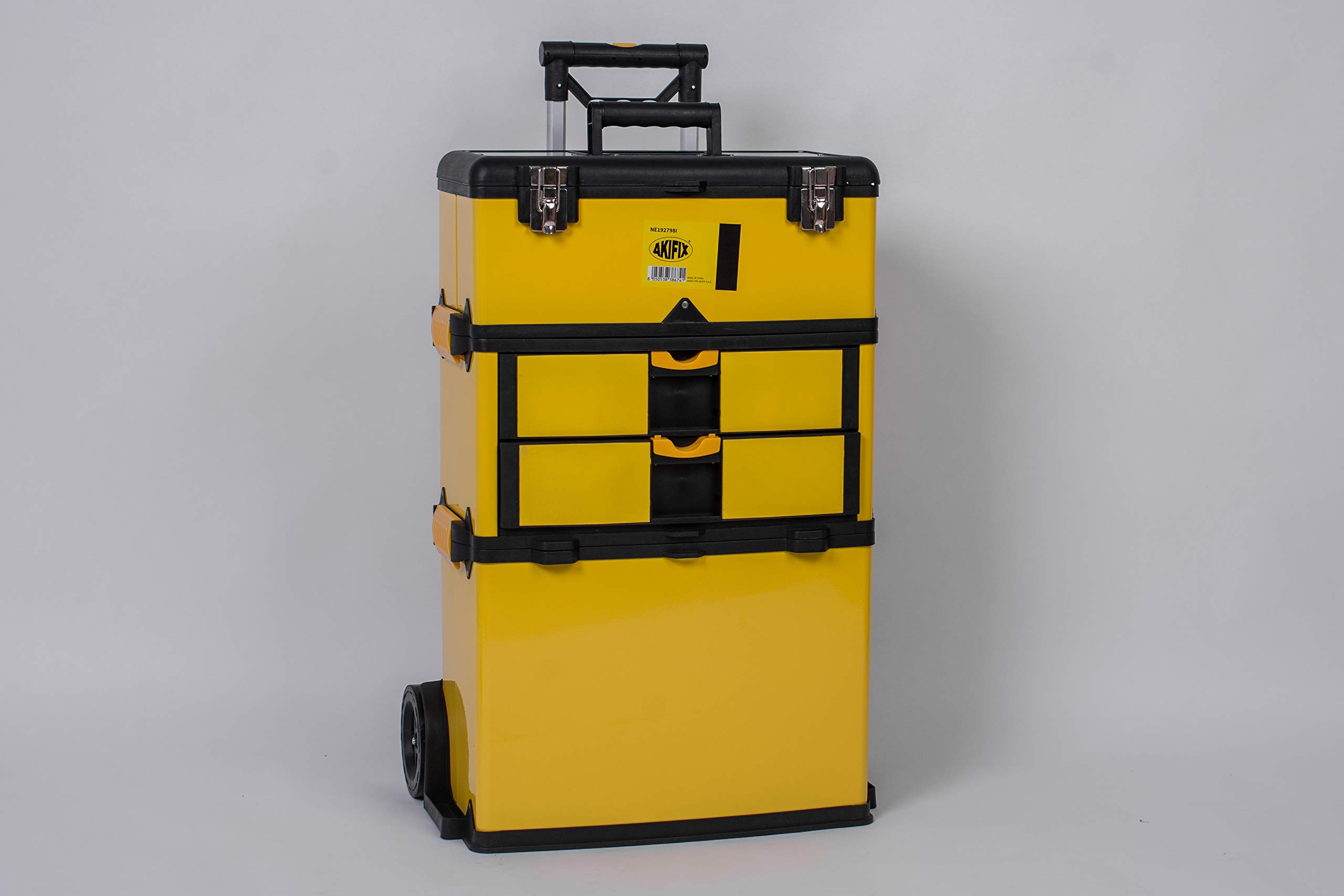 Akifix NE192798I Cassetta Portautensili Linea Acciaio, 57 x 35 x 83 cm