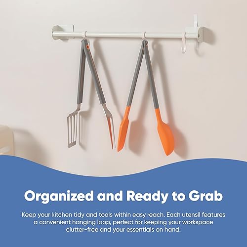 Miniatura 4 de Chef's Path Grip & Flip - Juego de utensilios de cocina a presión y juego de utensilios de cocina, cuchara de cocina, espátula, espátula para