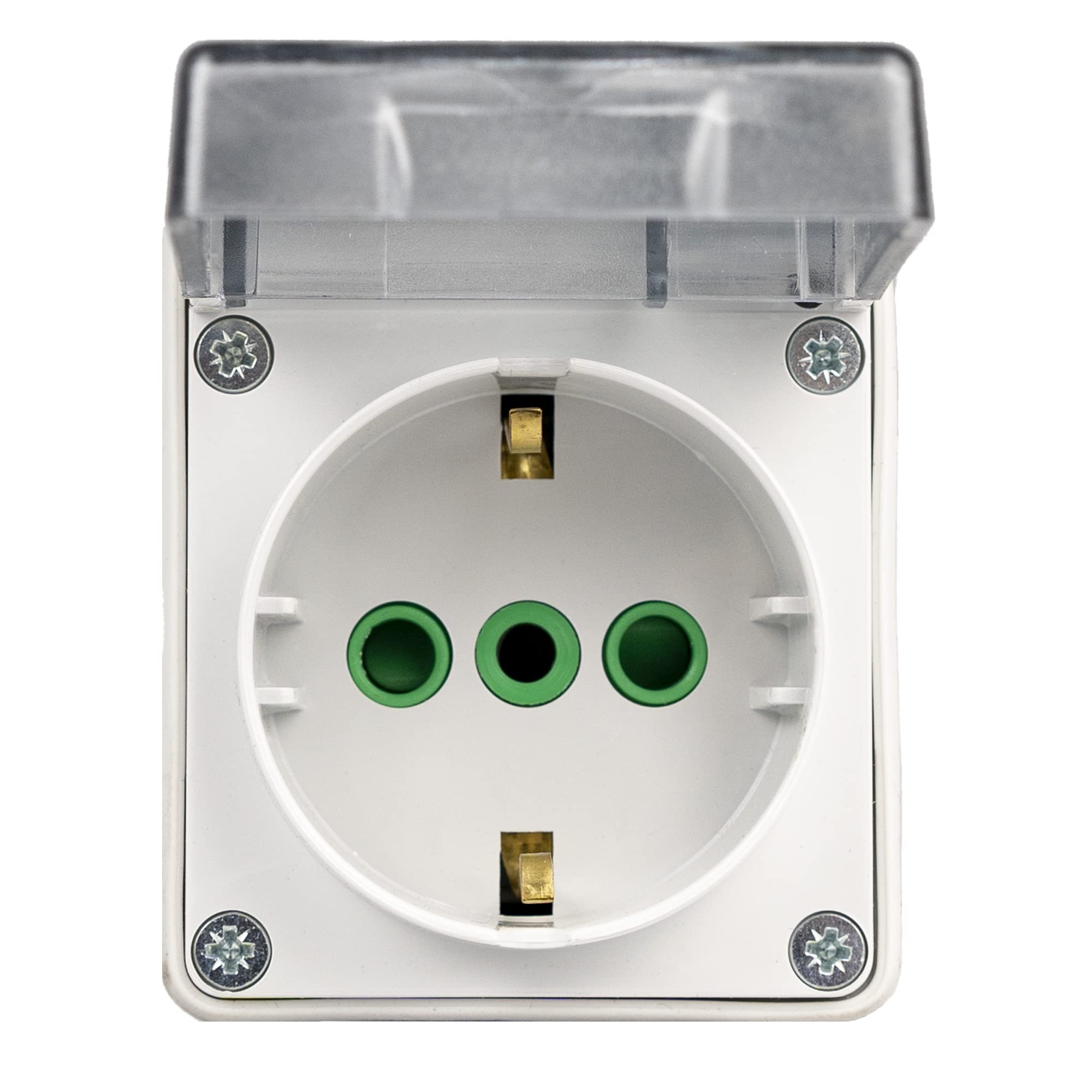 WOLFPACK LINEA PROFESIONAL - Adaptador Industrial Cetac Schuko Simple 2p Con Tapa