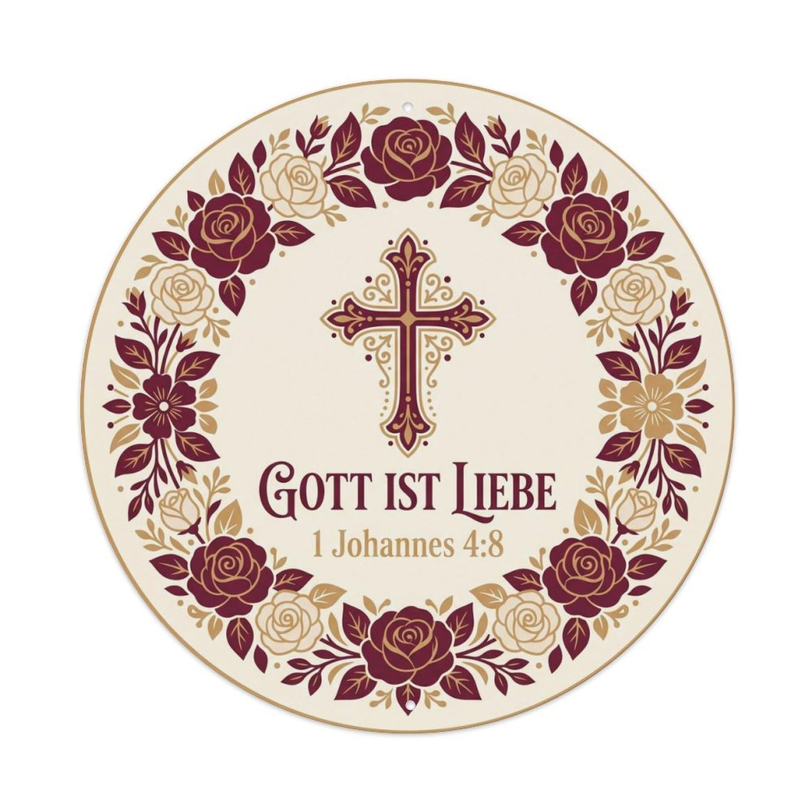Gott Ist Liebe Spiritual Metal Tin Sign
