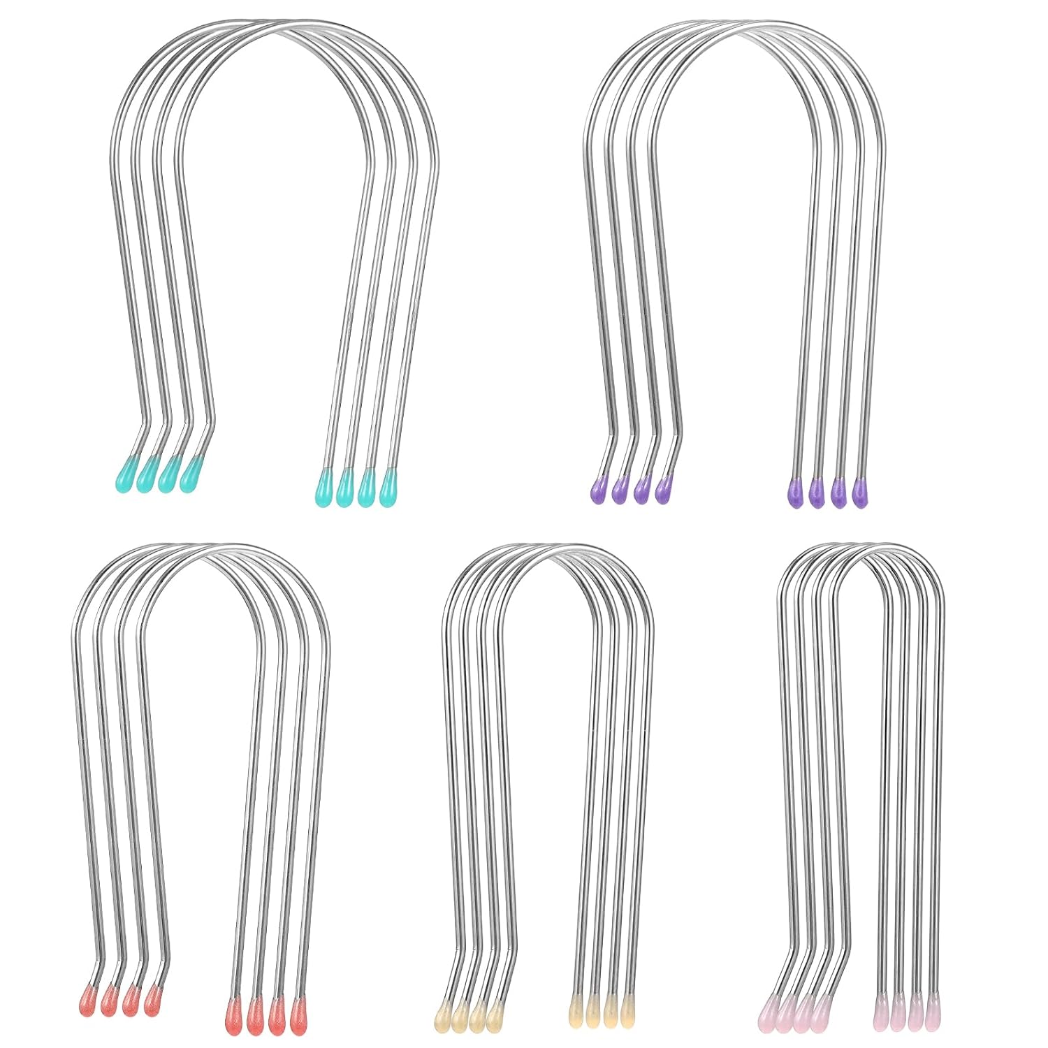 20pcs Hot Roller Clips for Electric Rollers,Assorted Hot Roller Clips Replacements,Hot Roller Pins,Electric Rollers Clips Travel Hot Roller Securing Clips,5 Sizes (0.75″,1″,1.25″,1.5″,1.75″)