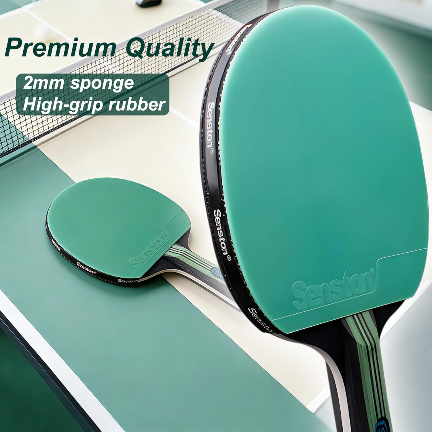 Senston Ping Pong Paddles Family Entertainment 4-Pack Table Tennis Paddles for Entertainment or Competition