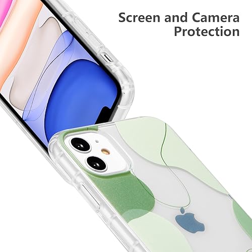 Miniatura 3 de DEFBSC Compatible con iPhone 11, diseño artístico de forma suave con funda protectora de parachoques incorporada, bonita funda delgada de TPU