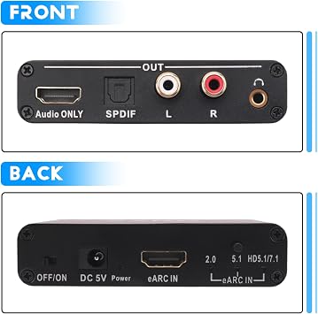 Earc Arc Audio Converter Earc Arc Audio Converter Sound Extractor Earc Sound Extractor Aux Sound Extractor SoundBar Speaker Amplifier TV
