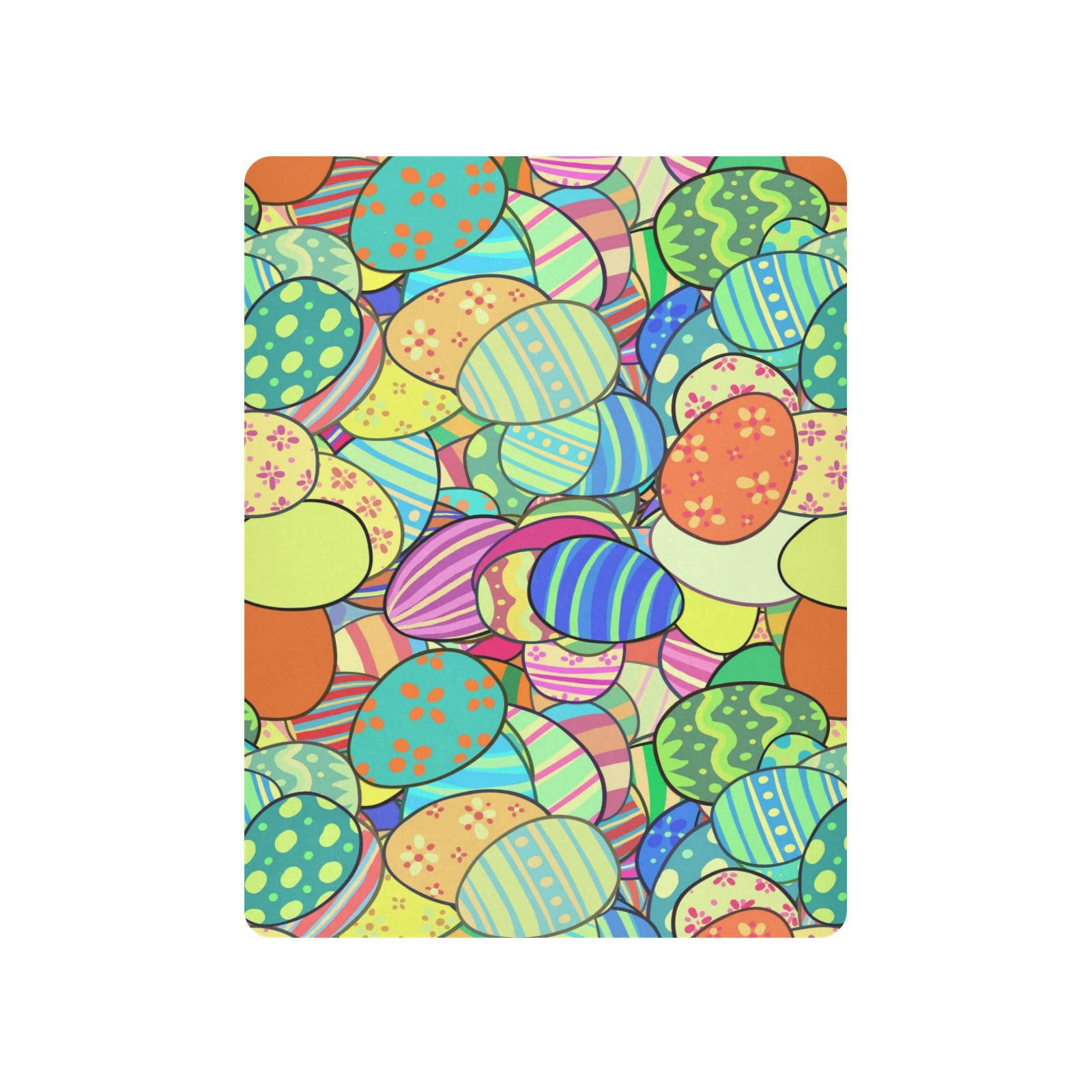 Moudou Easter Eggs Playard Sheet for Boy Girls, Soft Breathable Fitted Toddler Sheet for Standard Playard Bed Mattress, 39 x 27 x 5 Inch