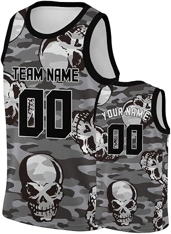 Custom Basketball Jersey Personalized Camo Jersey with Team Name Number Basketball Fans Apparel Gifts for Men Youth