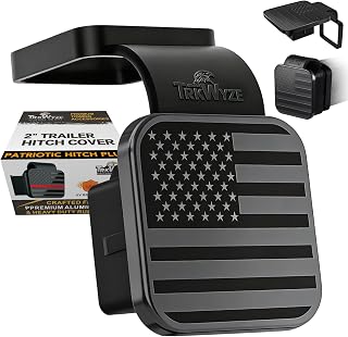 Hitch Cover, Aluminum American Flag, CAR WASH Safe, UV Resistant