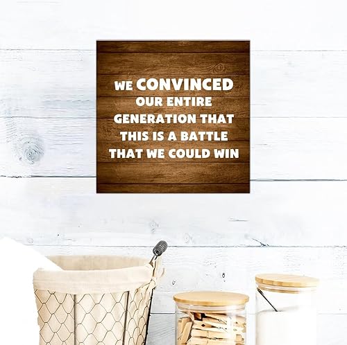 Miniatura 4 de Letreros de madera con texto en inglés "We Convinced Our Entire Generation Christian Saying Wood Wall Art Funny Wall Plate Farmhouse Wall Art