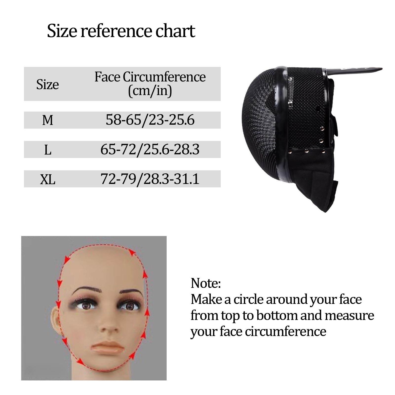 1600N Fechttrainer-Maske, Fechtmaske mit Futter (Abnehmbar und Waschbar), Fechtausrüstung Zum Schutz Des Gesichts