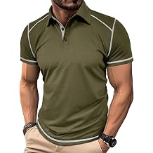 PICKLION Men's Polo Shirts Short Sleeve Casual Golf Moisture Wicking Performance Fashion T-Shirts