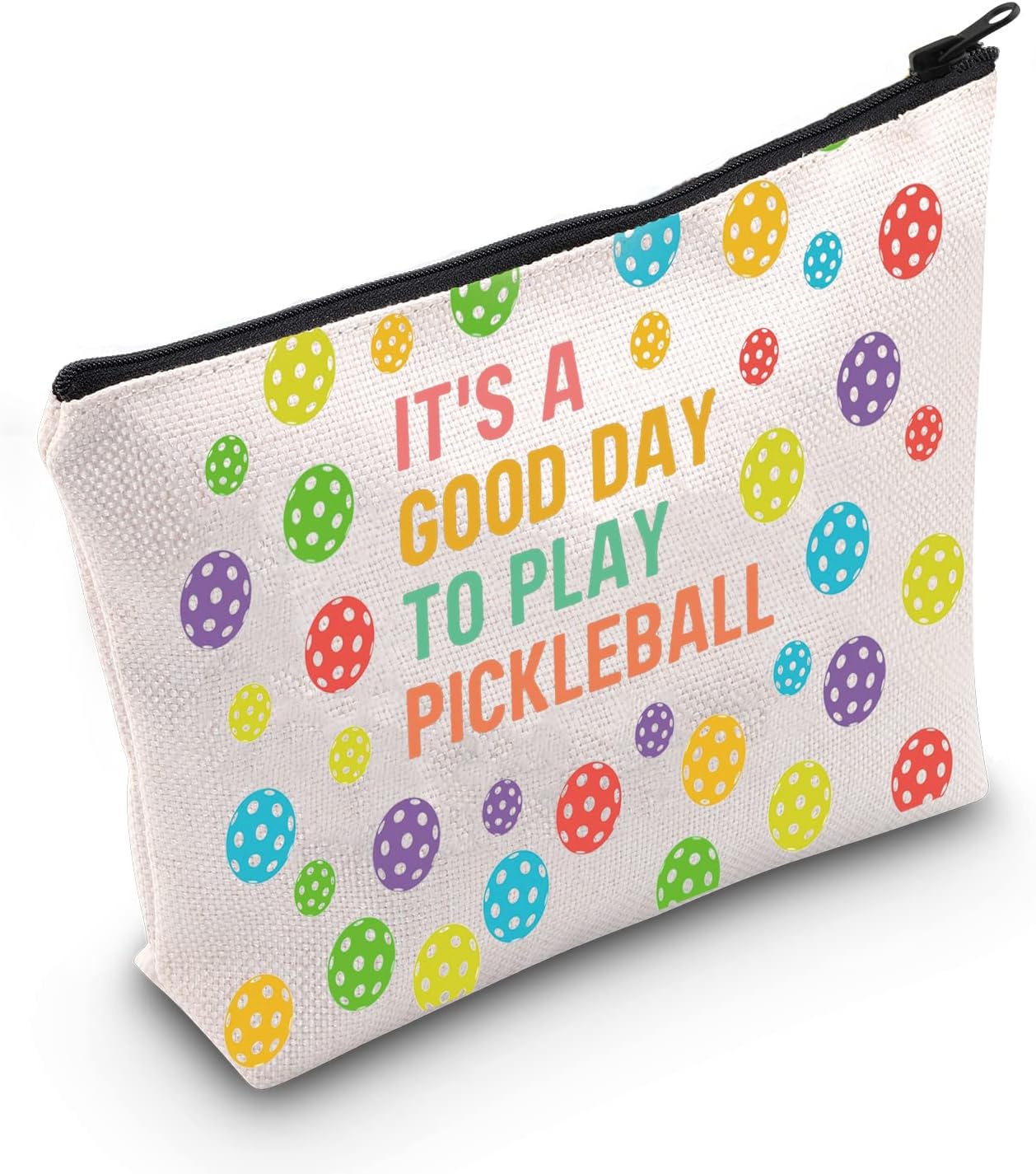 TSOTMO Pickleball Zipper Makeup Bag Pickleball Coach Gift