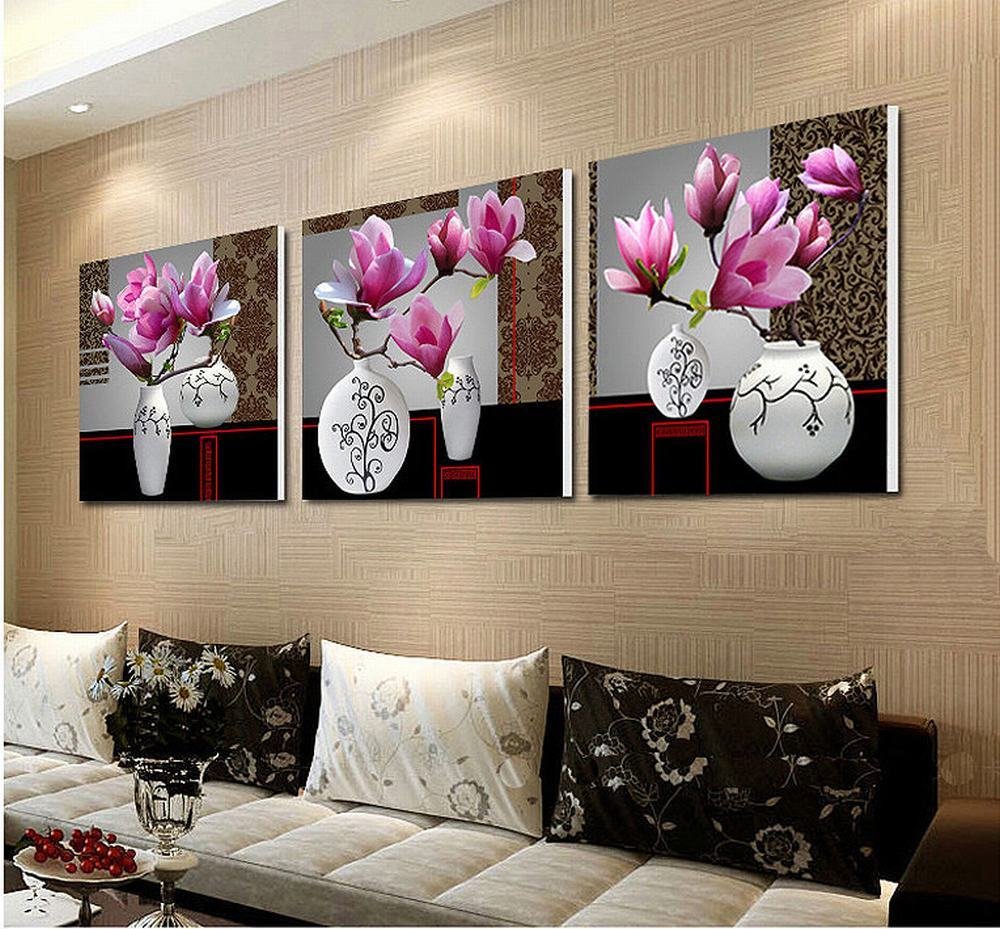 Peinture décorative ZSH au-dessus du canapé pour salon cosy