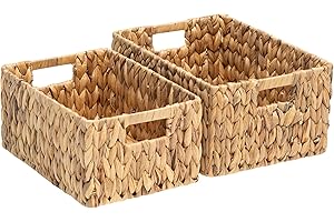 FairyHaus Natural Water Hyacinth Wicker Baskets: Your Premium Storage Solution